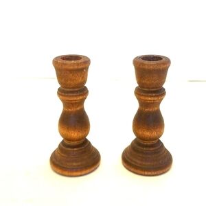 Vintage MINI Wooden Candle Holders